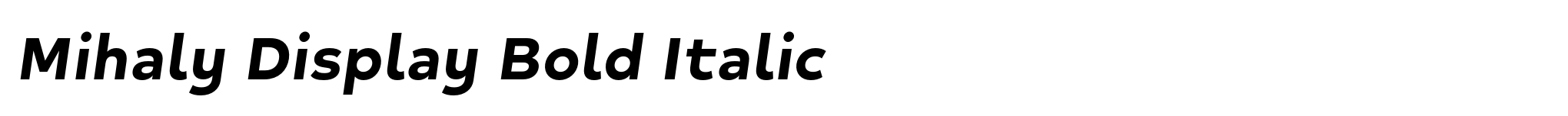Mihaly Display Bold Italic image